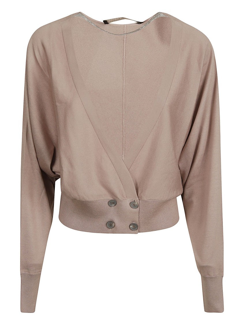 Fabiana Filippi Cropped V-Neck Sweater