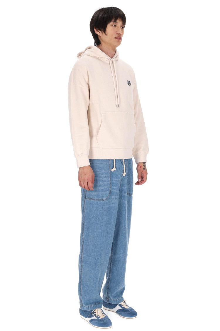 Maison Kitsuné Grey Fox Head Regular Fit Cotton Hoodie