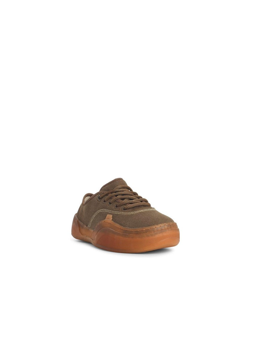 Erl 'Coupes' Mud-Colored Cotton Sneakers