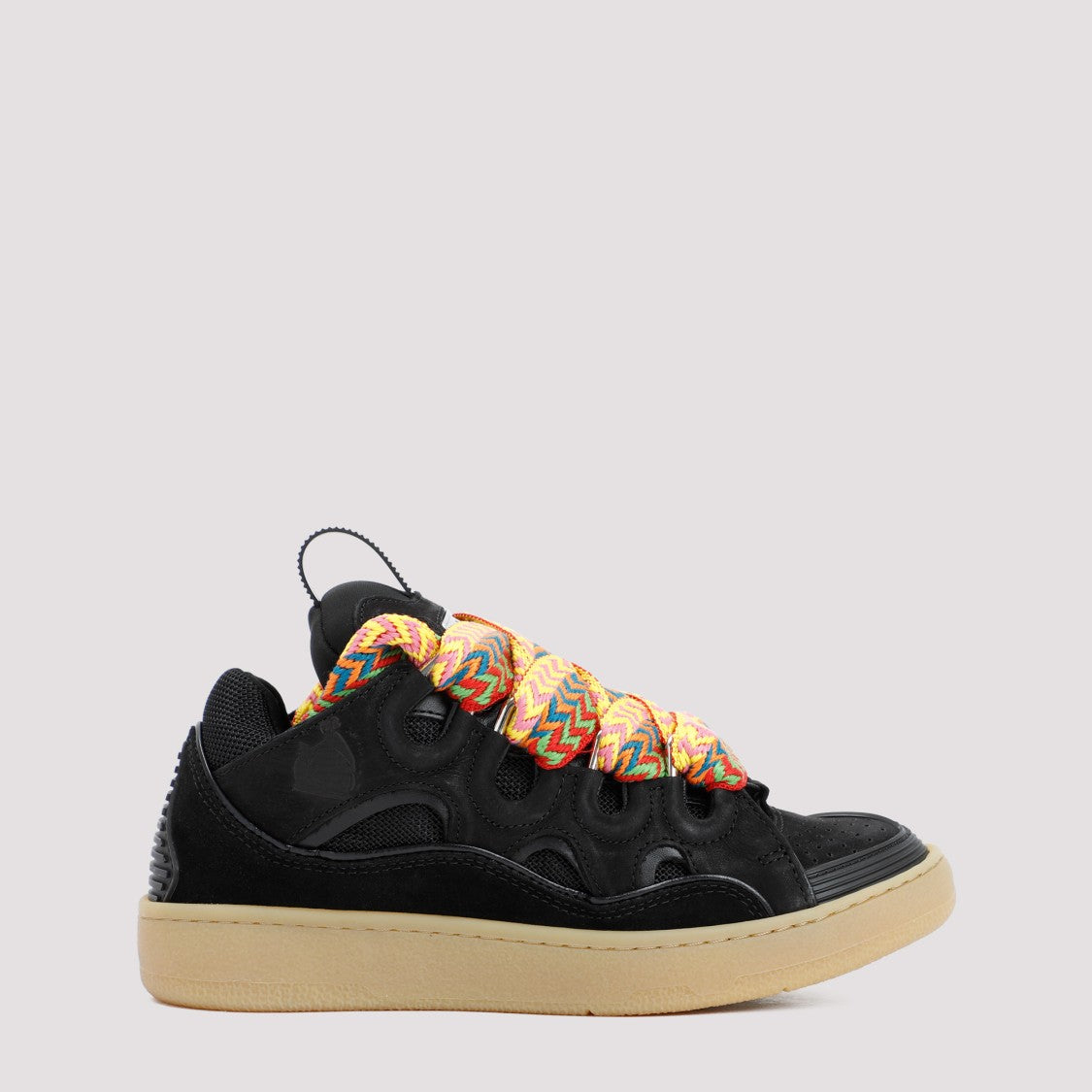 Lanvin Curb Sneakers With Multicolor Lace-Up Detail