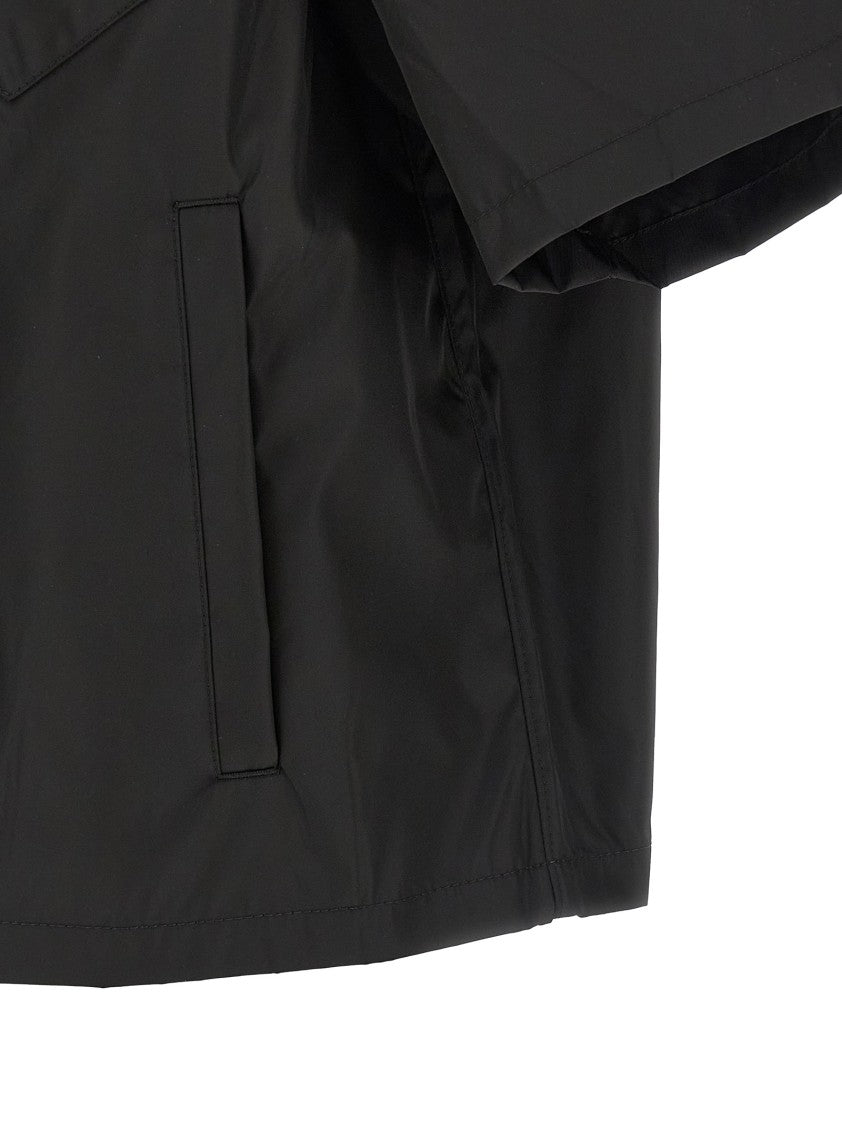 Prada Re-Nylon Bowling Shirt With Enamelled Logo