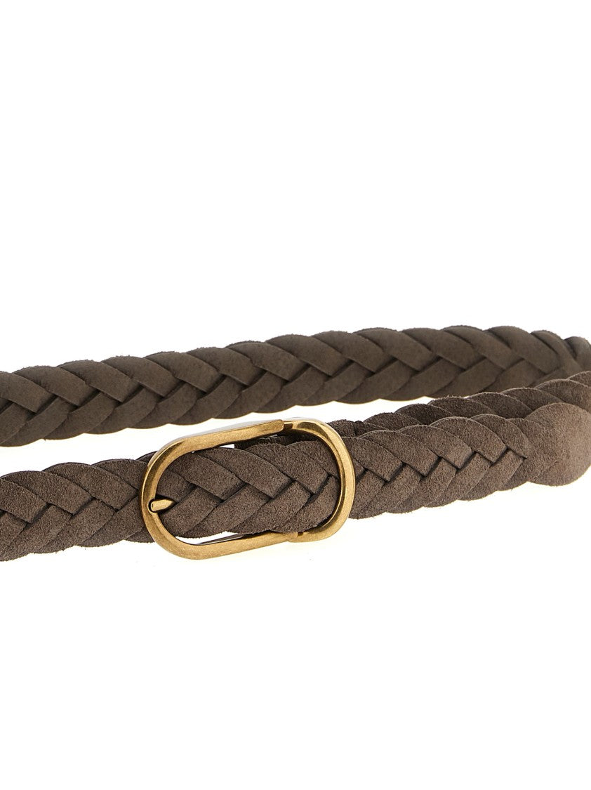 Brunello Cucinelli Braided Bull Suede Belt