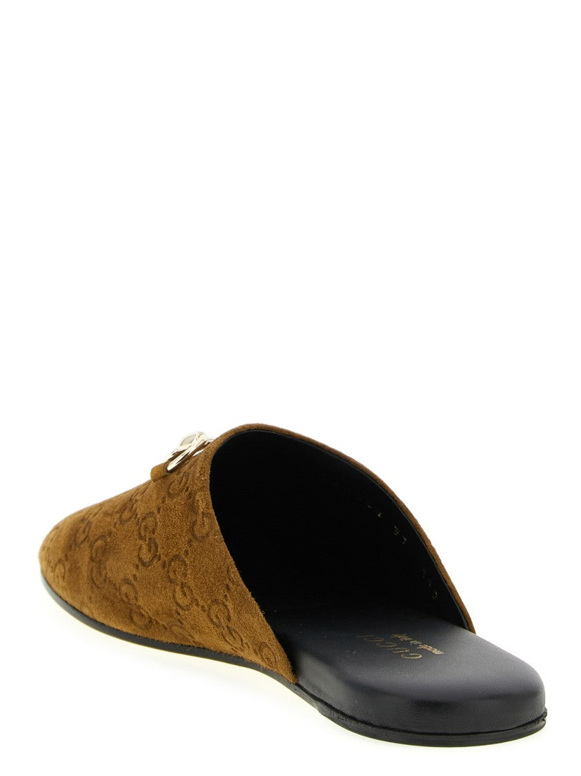 Gucci 'Gg' Suede Mules