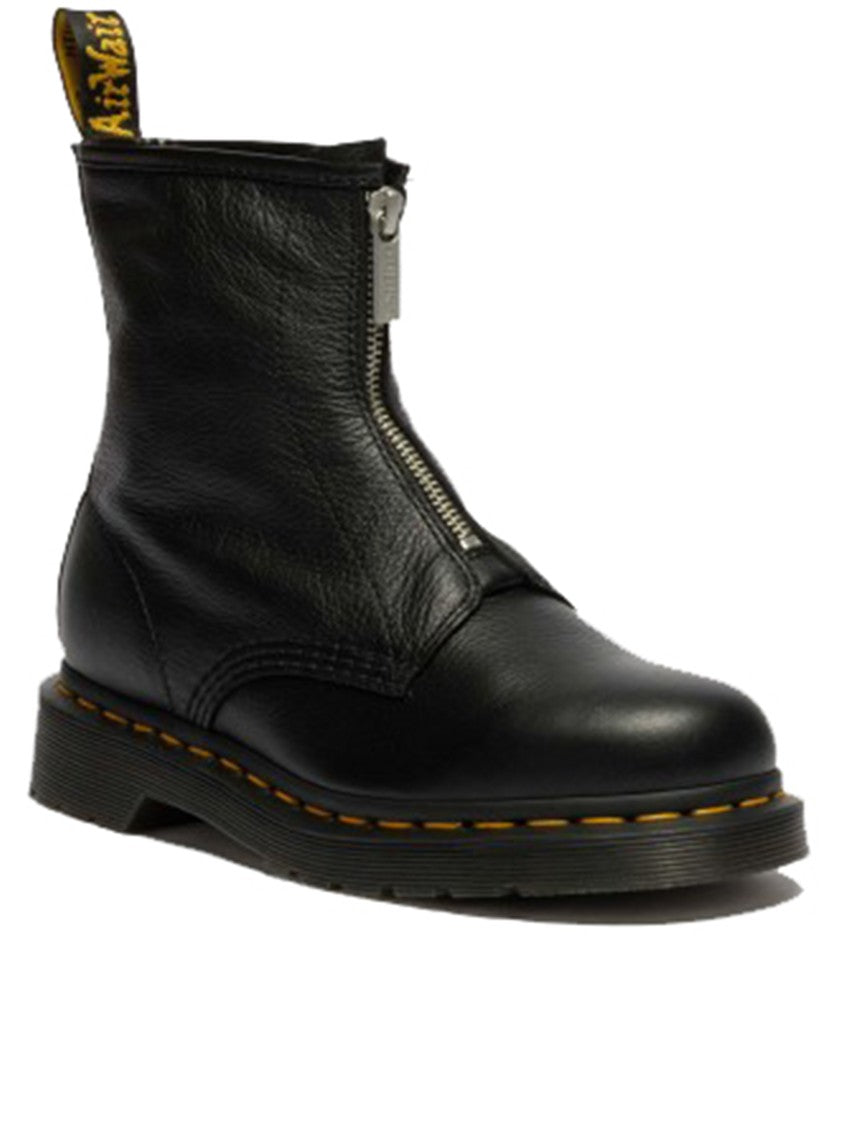 Dr. Martens 1460 Smooth Black Leather Zip Boots