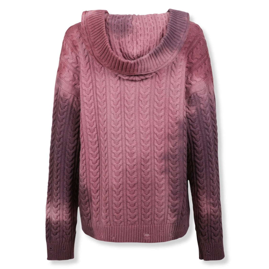 Laneus Textured Knit Hoodie With Relaxed Fit And Hood