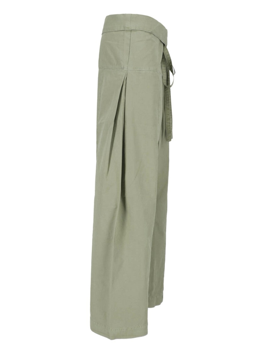 Matteau Cropped Wide-Leg Trousers With Self-Tie Belt