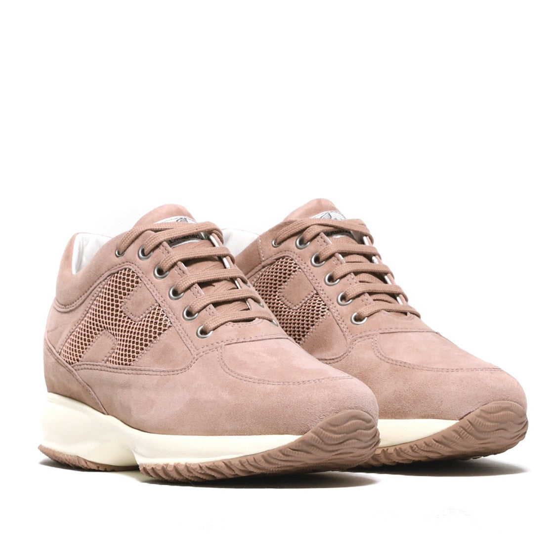 Hogan Interactive Sneakers In Pink Suede