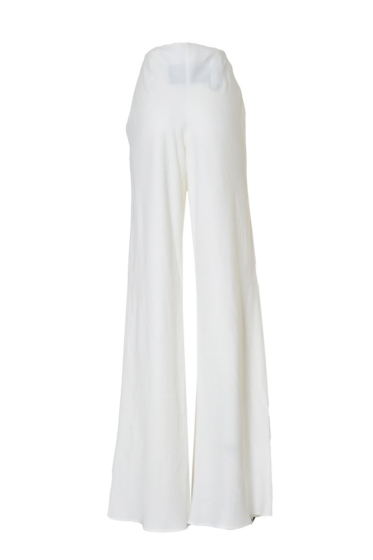 Alberta Ferretti High-Waisted Wide-Leg Trousers With Flared Hem