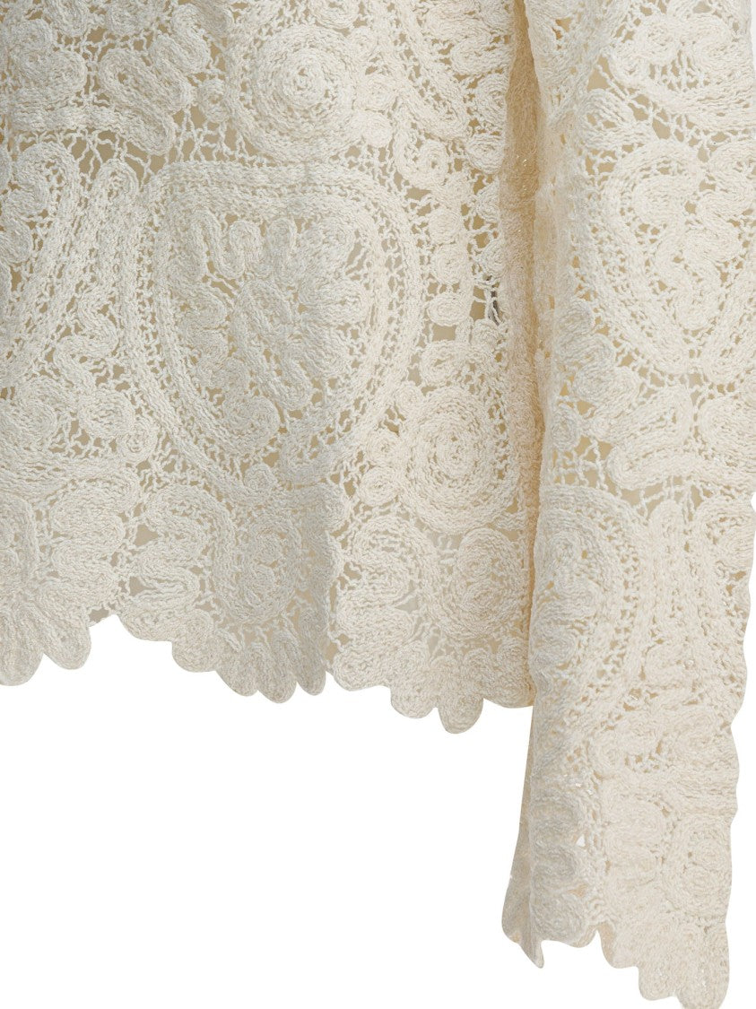Loulou De Saison Perforated Silk "Wade" Sweater