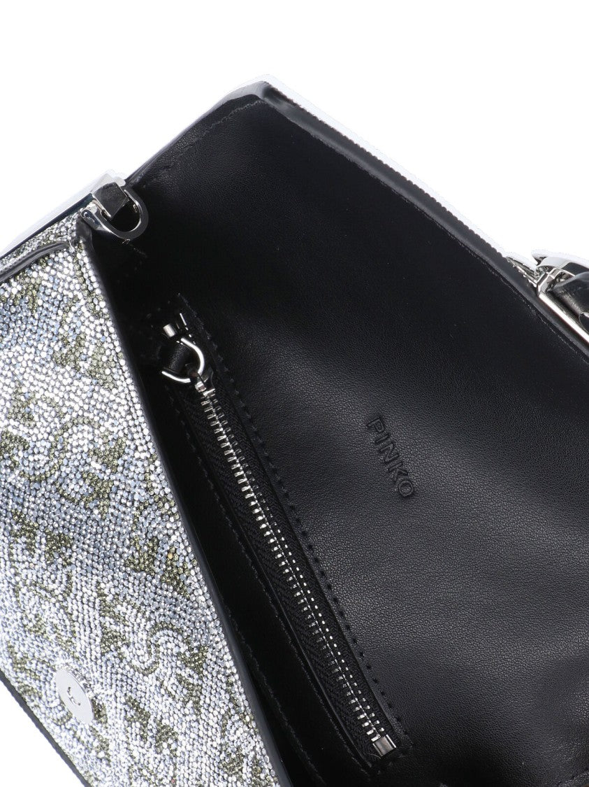 Pinko Modern Minimalist Silver Bag With Reflective Surface