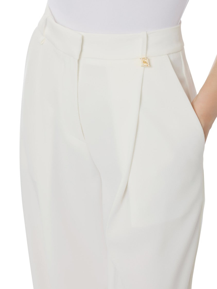 Elisabetta Franchi High-Waisted Tailored Trousers With Wide Legs