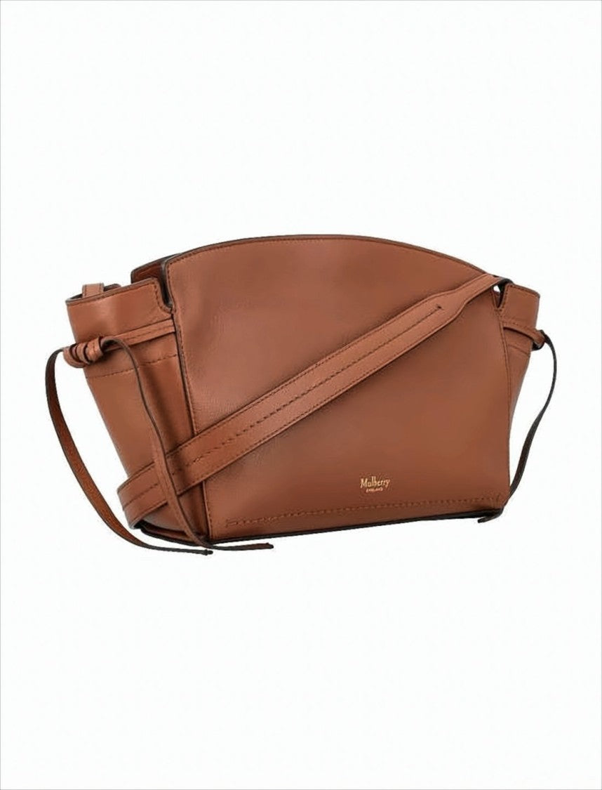 Mulberry Structured Calf Leather Crossbody Bag With Adjustable Strap