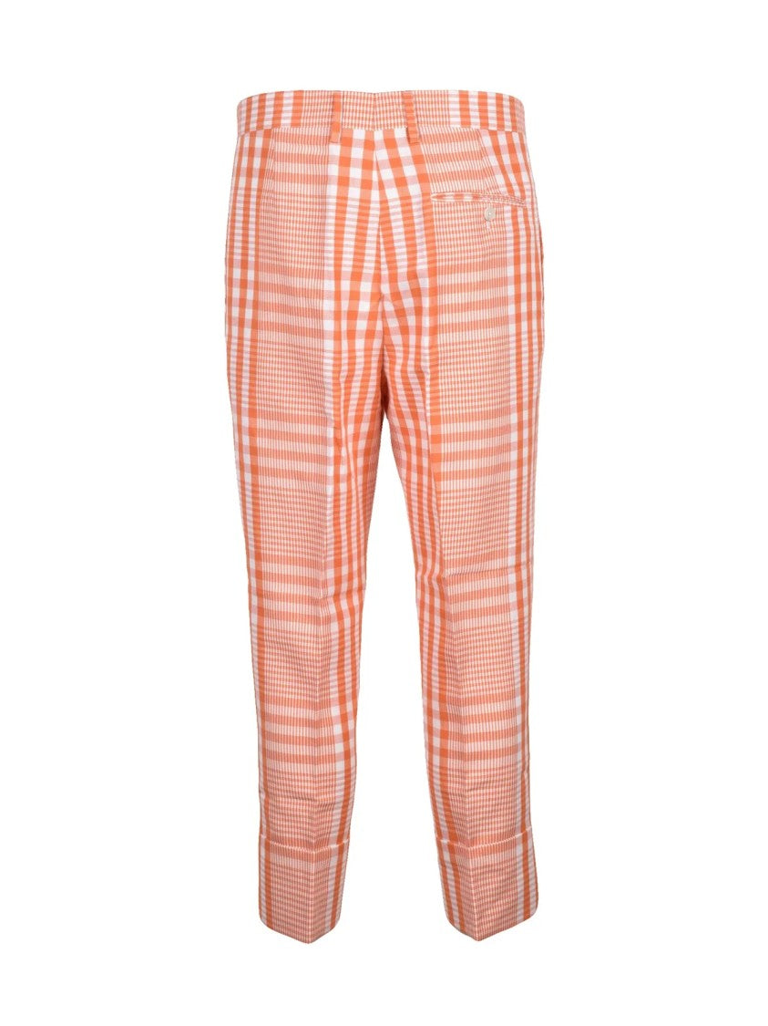 Vivienne Westwood Cropped George Trousers With Maxi Cuff Hem And Bold Checkered Pattern