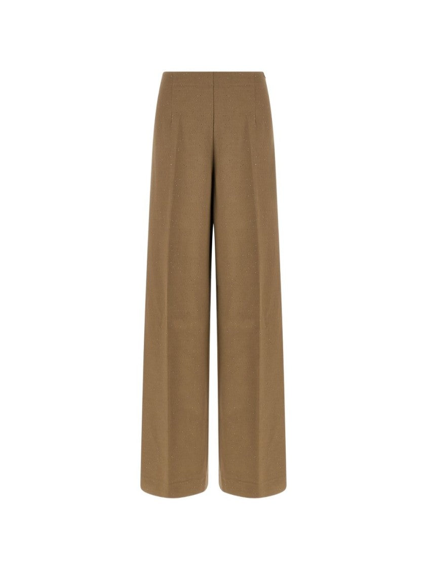 Herno Beige Wide-Leg Trousers