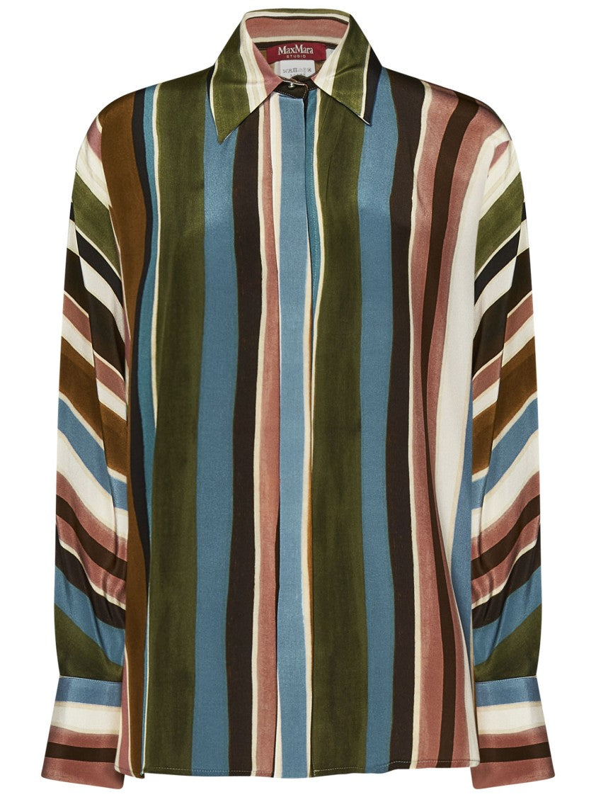 Max Mara Ivory Silk Crêpe De Chine Shirt