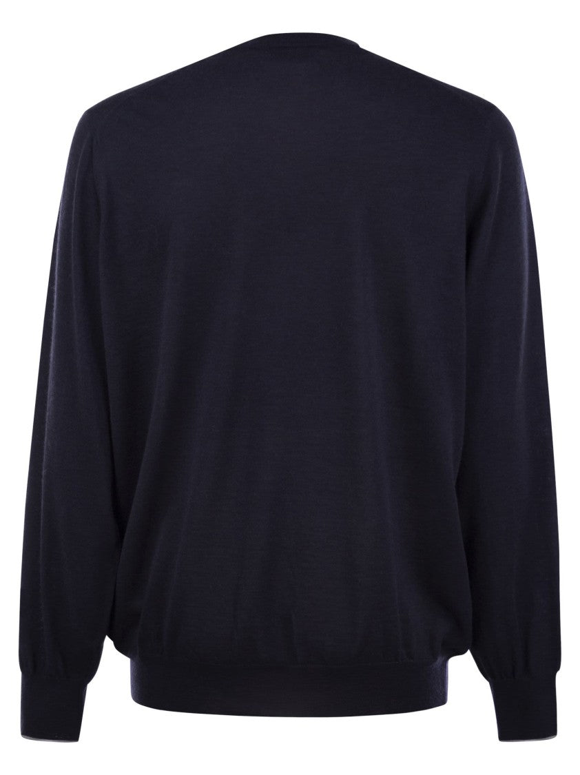 Brunello Cucinelli Crew-Neck Sweater In Virgin Wool And Cashmere