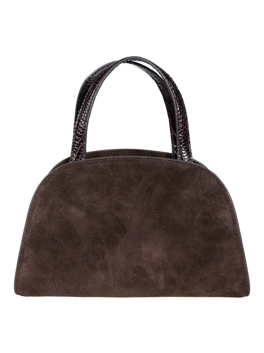 Tory Burch Brown Romy Suede Small Bauletto Handbag