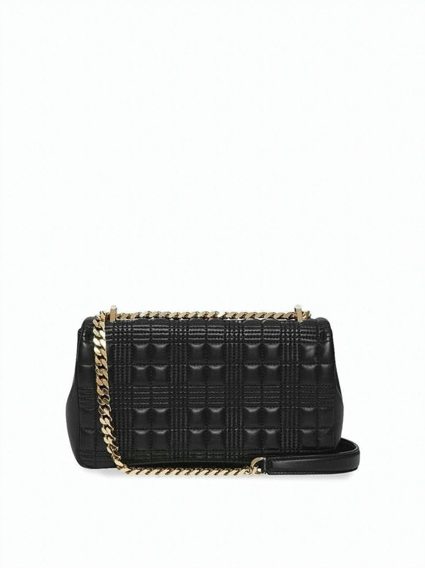 Burberry Quilted Lambskin Shoulder Bag With Gold-Tone Accents