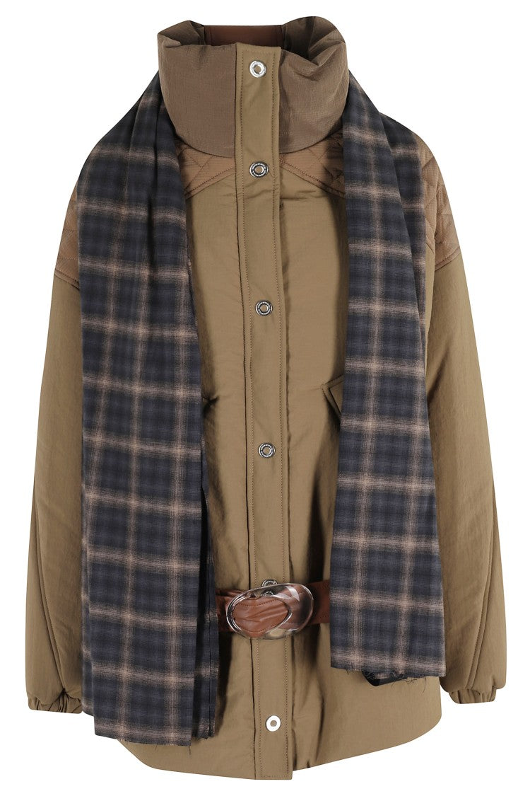 Marbell Oversized Bronze Nylon Jacket