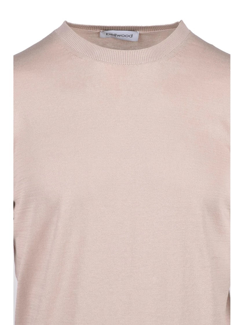 Bellwood Beige Crewneck Cotton Sweater