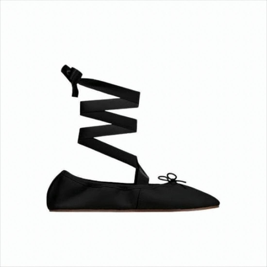 Repetto Pointed Toe Flat Shoes With Bow Detail