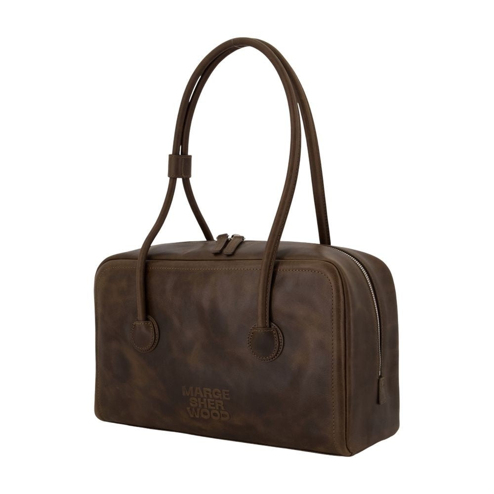 Margesherwood Soft Boston Shoulder Bag - Leather - Brown