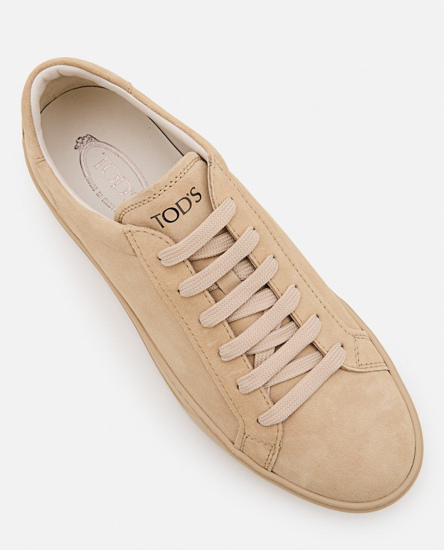 Tod's Beige Suede Sneakers