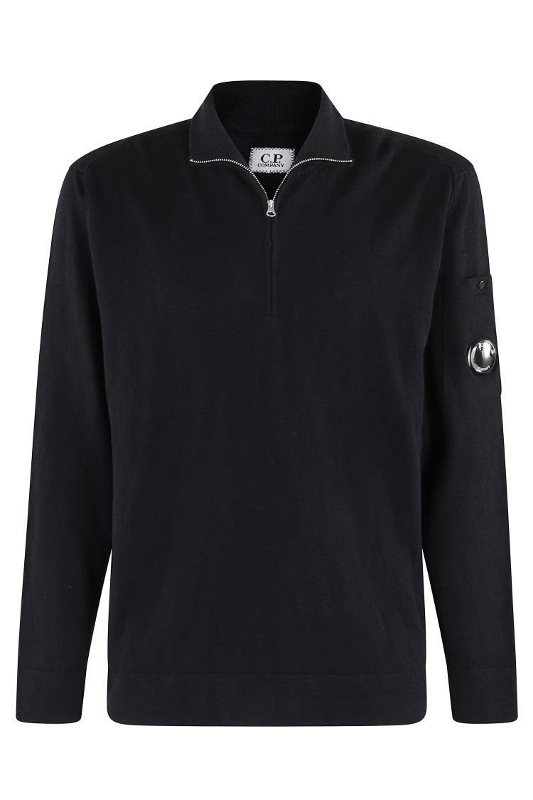 C.P. Company Half-Zip Knit Sweater With Lens Detail