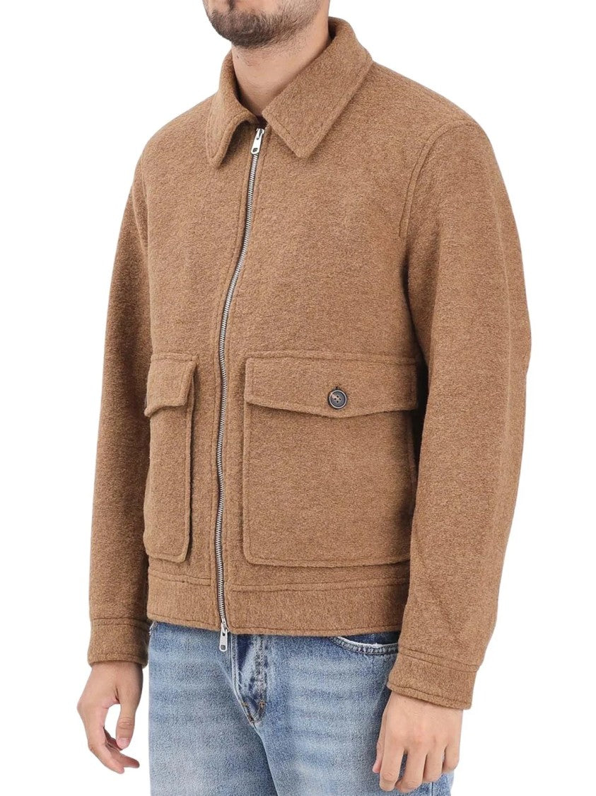 Selected Beige Zip-Up Cloth Recycled Polyester Jacket
