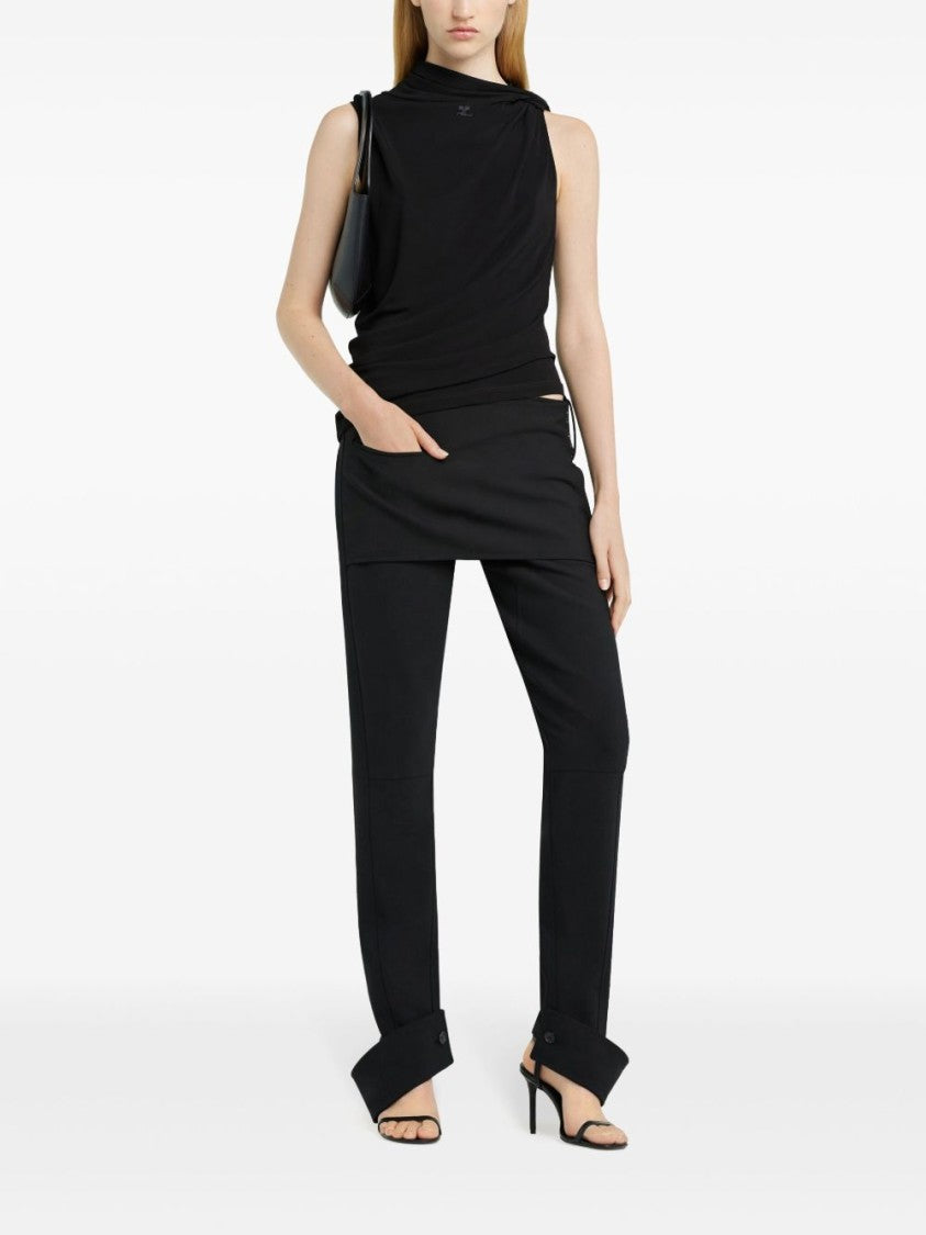 Courrèges Sleeveless Asymmetric Neck Top