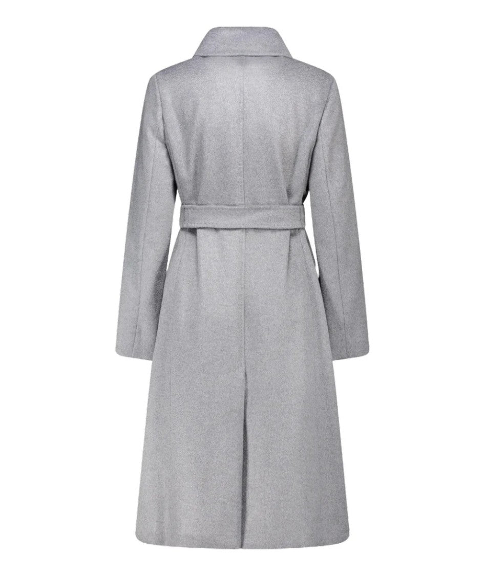 Max Mara Wrap-Around Mid-Grey Virgin Wool Max Mara Coat