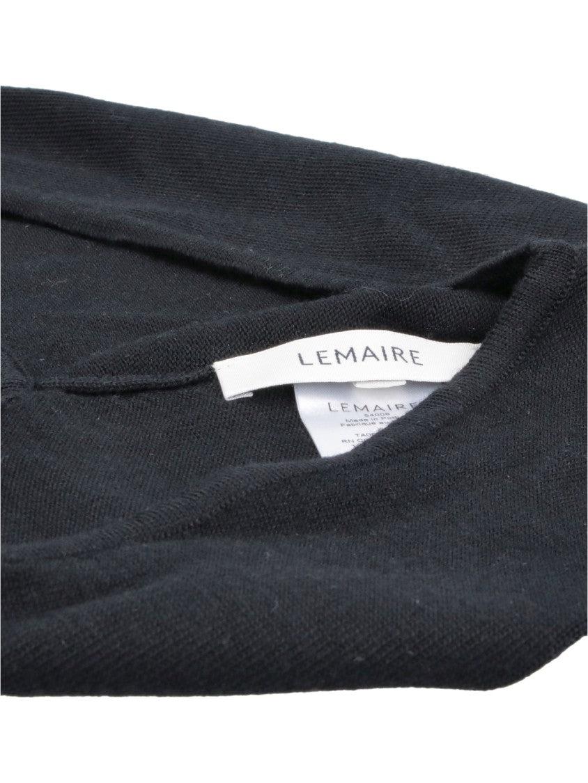 Lemaire Black Tie-Ends Wool Knit Balaclava