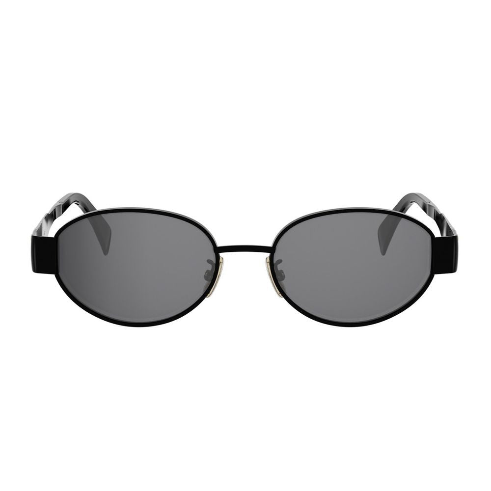 Celine Metal Triomphe Oval Black Metal Triomphe Sunglasses