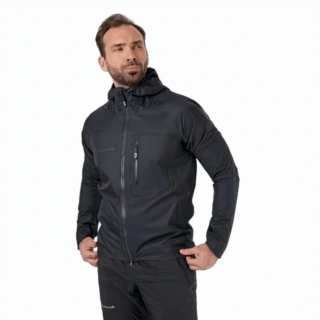 Cumulus Lightweight Black Functional Jacket With Hood
