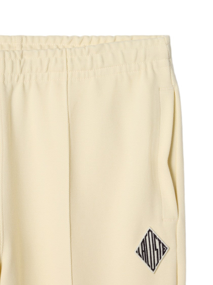 Lacoste Straight-Cut Trousers With Tapered Legs And Embroidered Detail