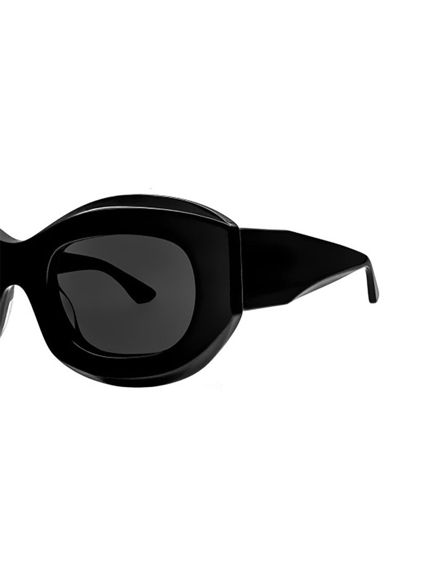 Thierry Lasry Black Trophy Chunky Rectangular Sunglasses