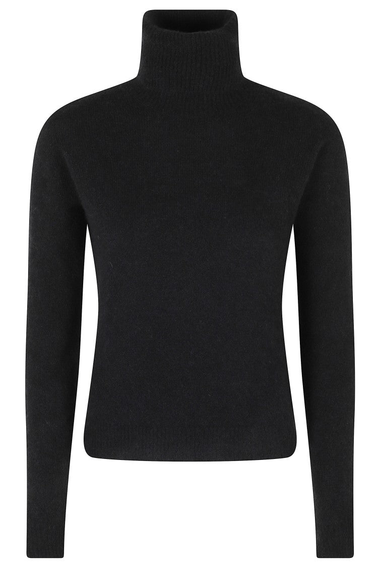 Roberto Collina Black Long-Sleeve Cashmere-Blend Turtleneck