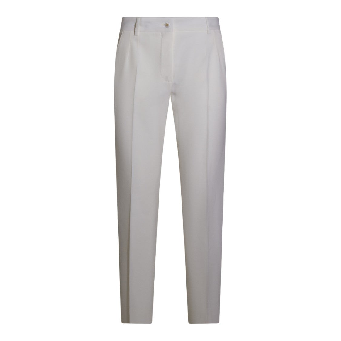 Dolce & Gabbana Tailored White Trousers With High Waist