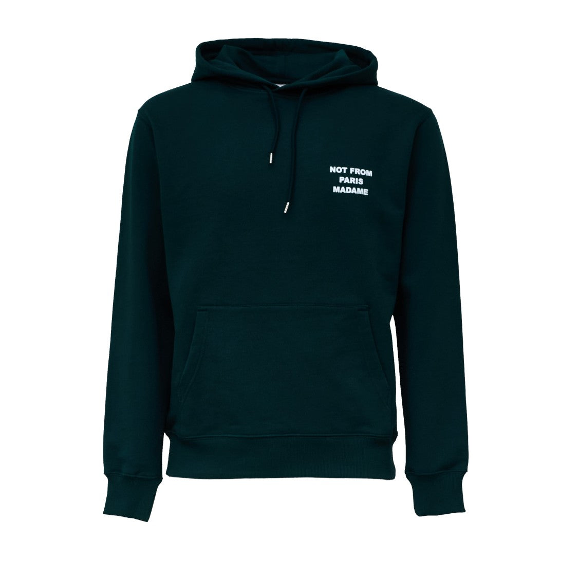 Drôle De Monsieur Hoodie With Iconic Slogan And Drawstring Closure