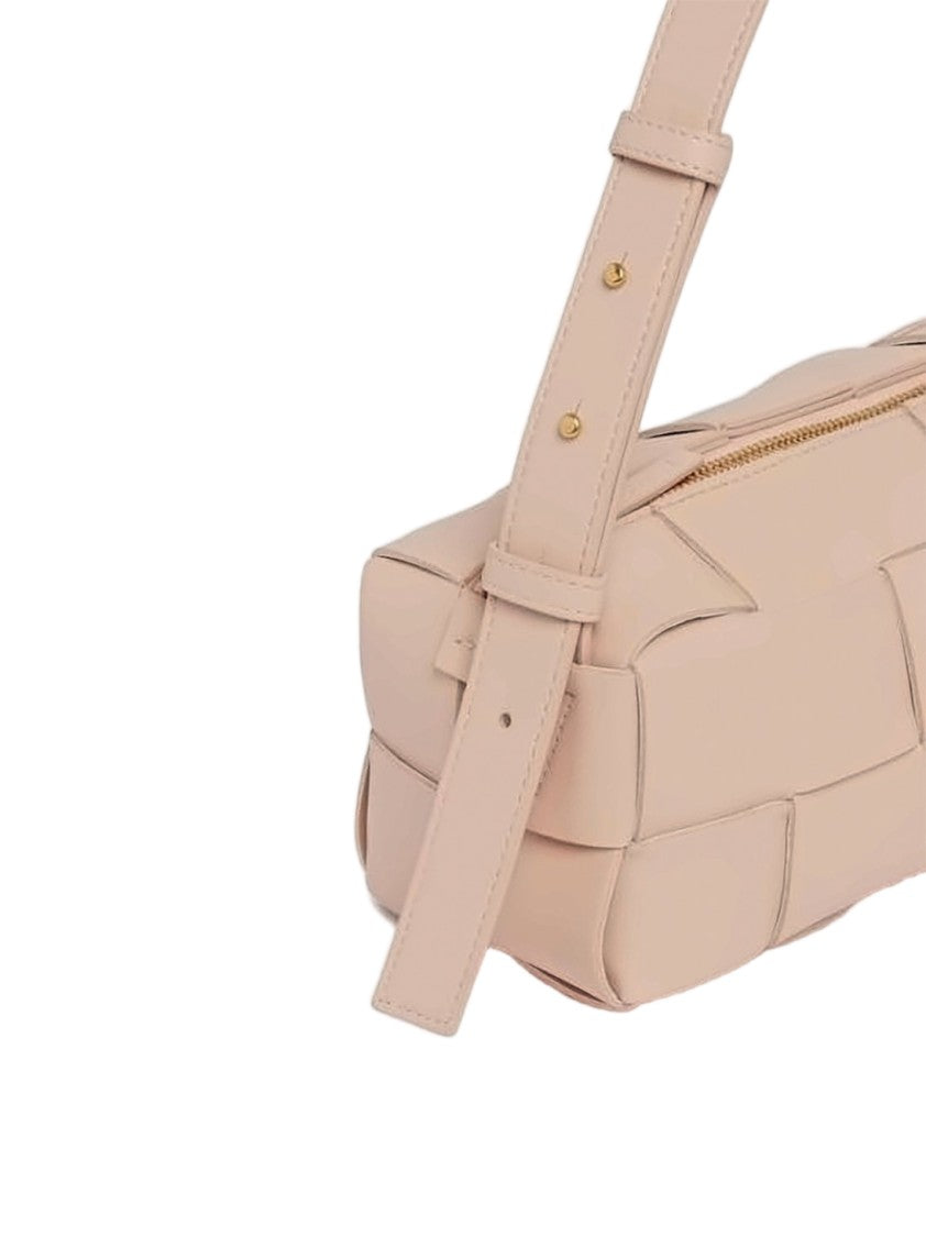 Bottega Veneta Rectangular Woven Lambskin Shoulder Bag With Adjustable Strap