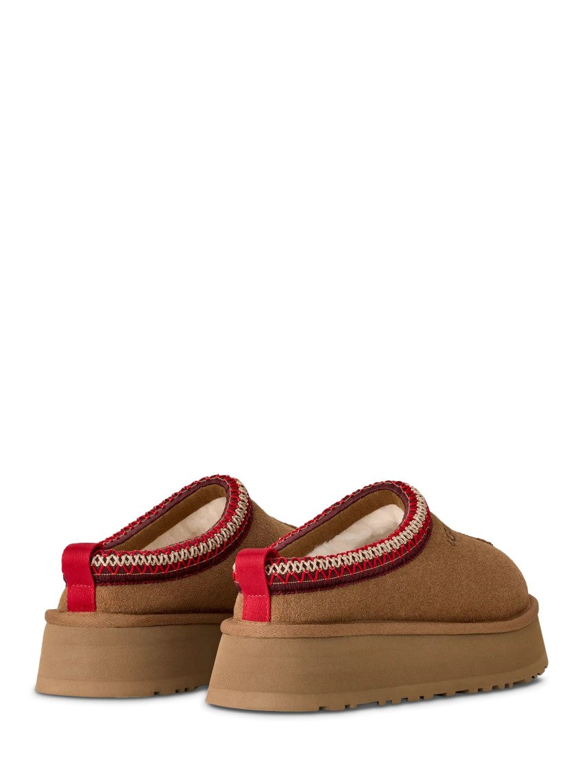 Ugg Slip-On Leather Flat Shoes With Decorative Trim
