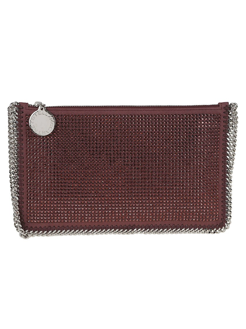 Stella Mccartney Textured Burgundy Clutch Bag