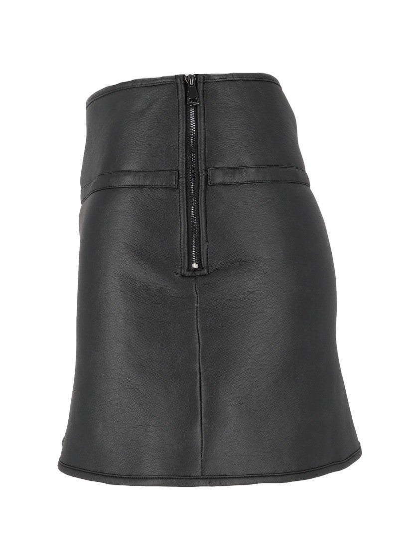 Ermanno Scervino Gonna Short Leather Skirt