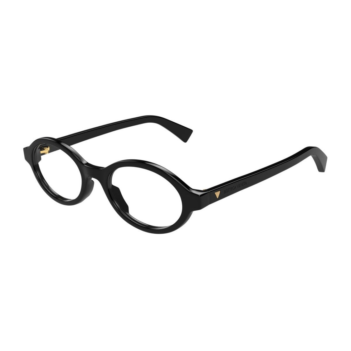 Bottega Veneta Black Bv1367o Linea Triangle Acetate Oval Sunglasses