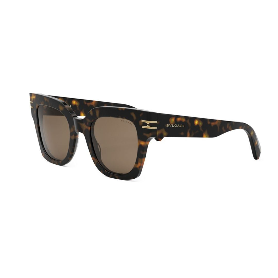 Bulgari Bv40013i Tortoiseshell Square Frame Sunglasses