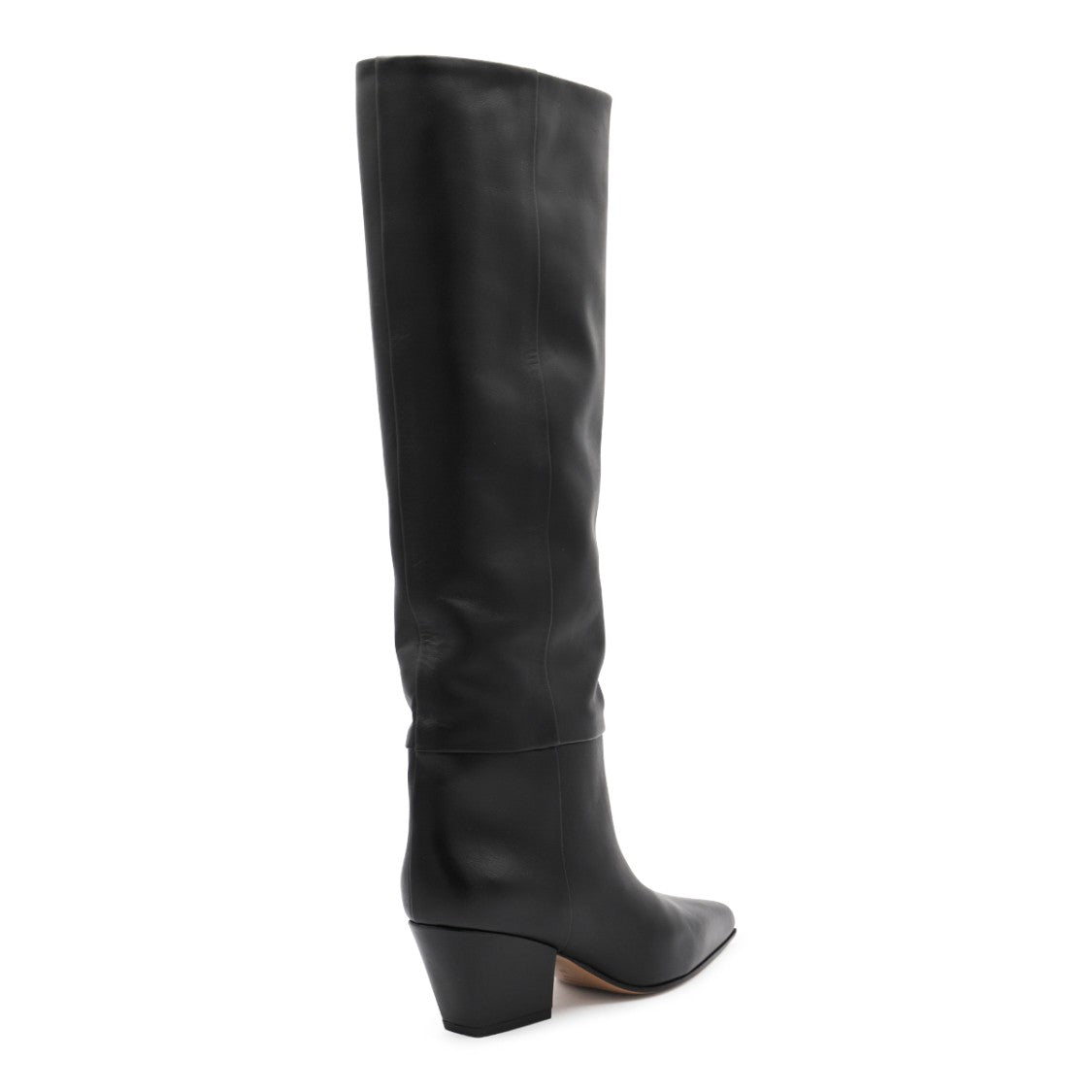 Paris Texas Black Leather Pointed Toe Boots
