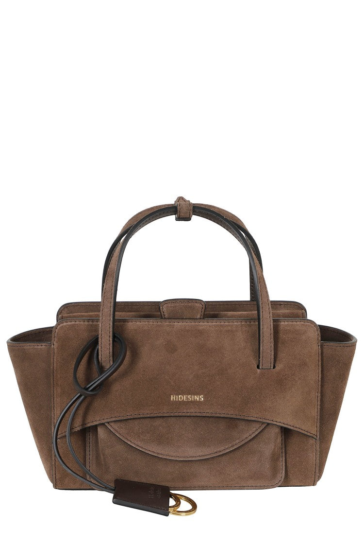 Hidesins Brown Small Suede Flap S Pocket Leather Shoulder Bag