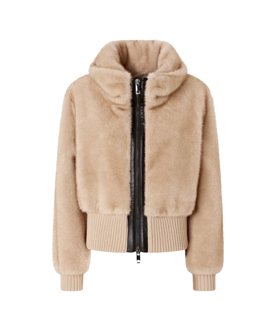 Pinko Soft Faux Fur Bomber Jacket