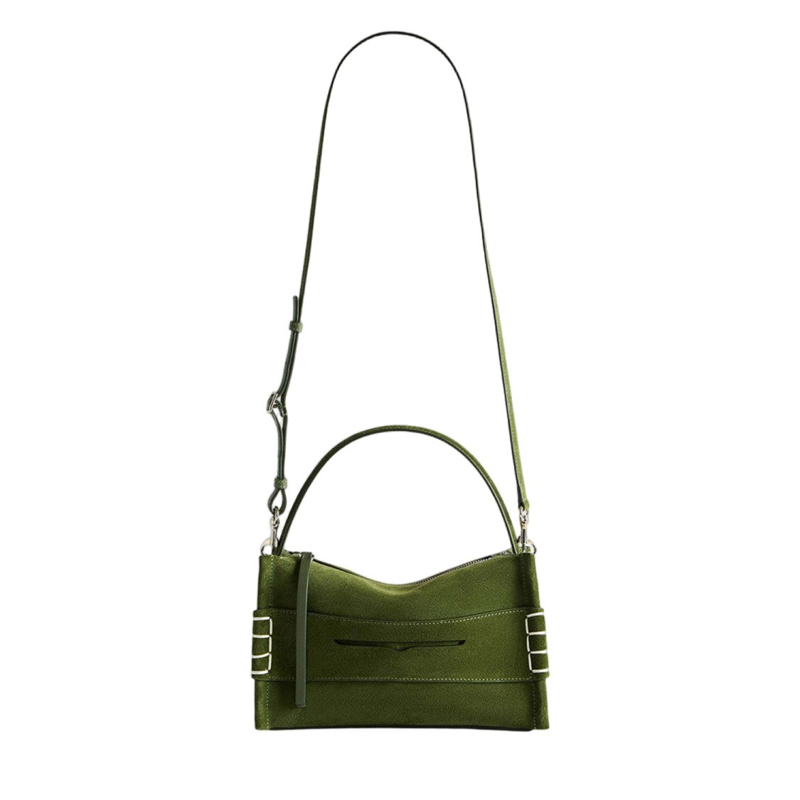 J. W. Anderson Structured Suede Bag With Top Handle And Adjustable Strap