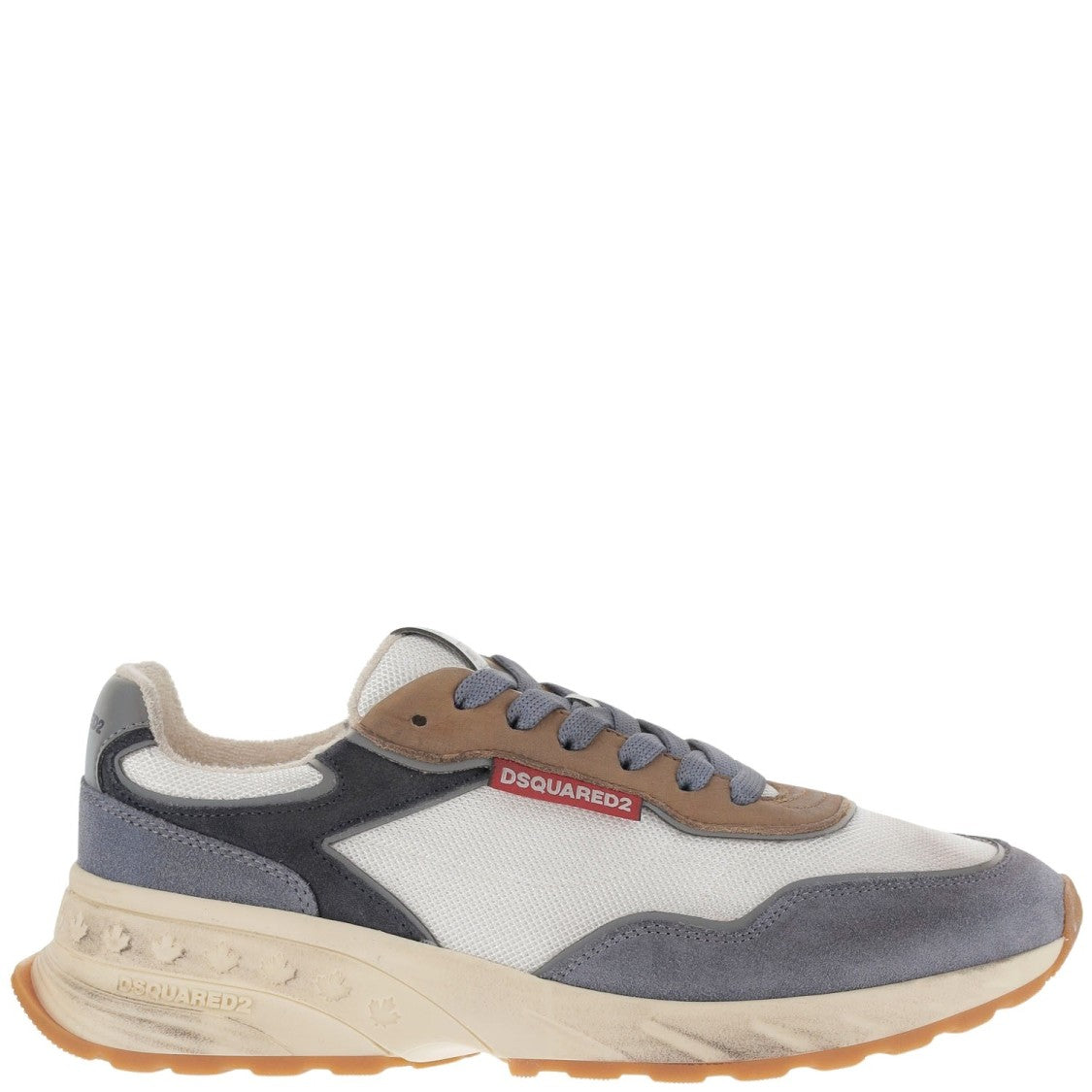 Dsquared2 Mesh And Leather Sprinter Sneakers With Logo